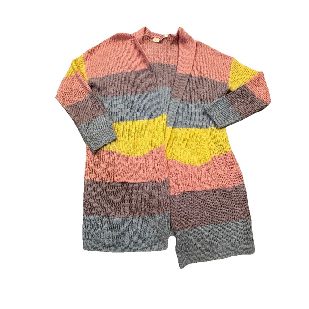 Krush Women's Medium Pastel Cardigan Easter Springtime Knit‎ Colorful